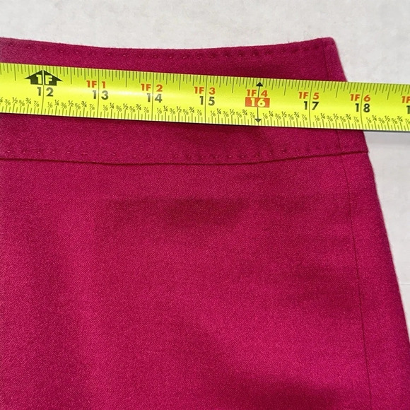Talbots Petites Fuschia Pink Wool Mini Skirt Womens Size 12 Petite - Picture 7 of 8